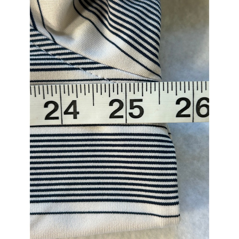 Under Armour Mens 2XL HeatGear Striped Polo Shirt White Navy Blue Loose Fit - Picture 6 of 8